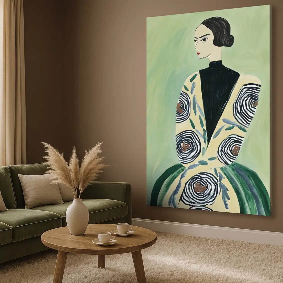 Ljuddämpande tavla - Emerald Couture