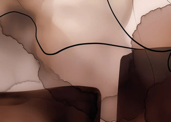Ljuddämpande tavla - Abstract in Brown