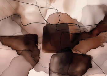Ljuddämpande tavla - Abstract in Brown