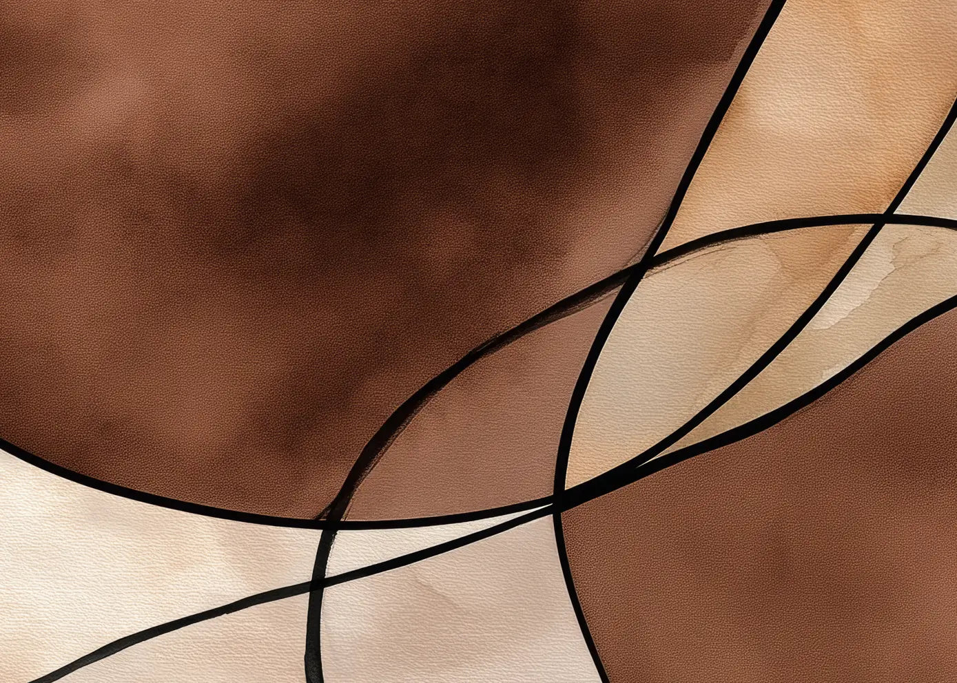 Ljuddämpande tavla - Circles in Brown