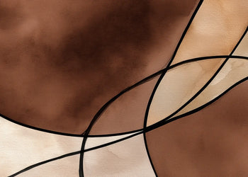 Ljuddämpande tavla - Circles in Brown