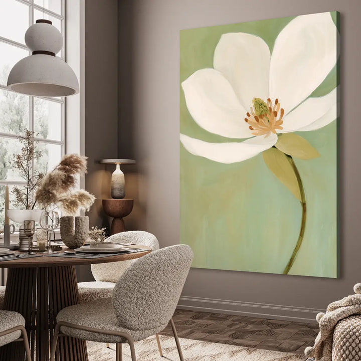Ljuddämpande tavla - White Magnolia Bloom