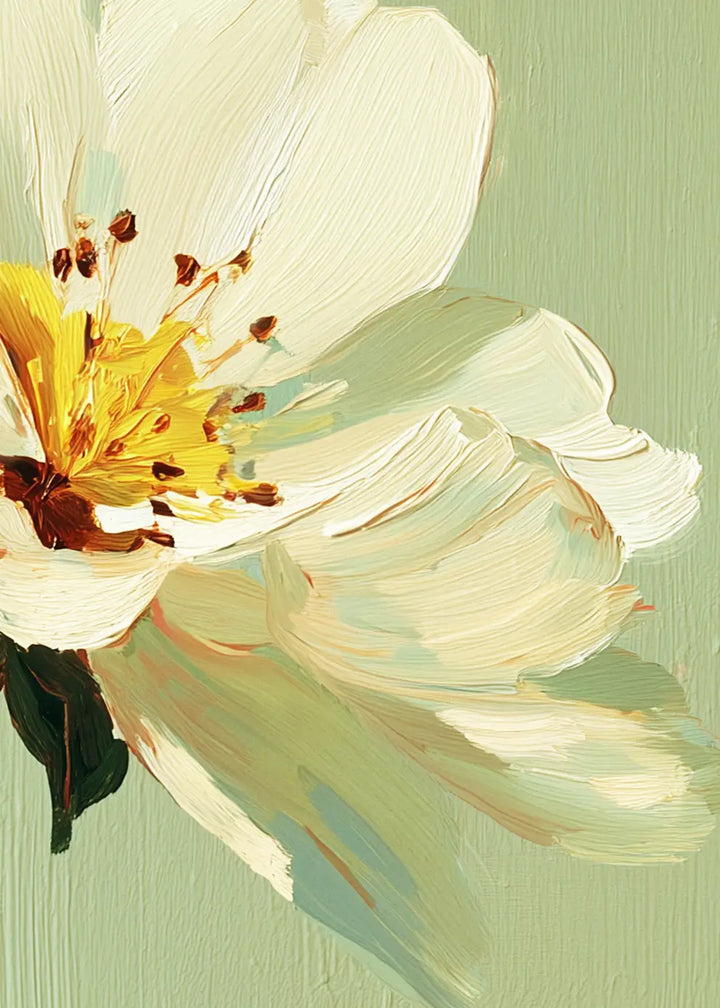 Ljuddämpande tavla - White Wildflower