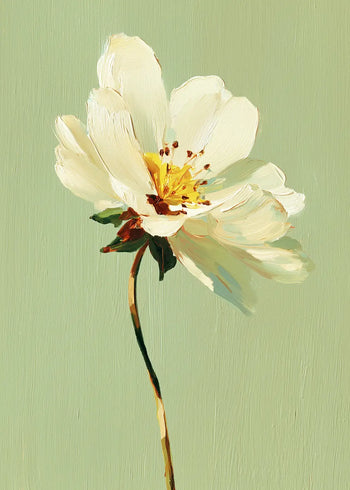 Ljuddämpande tavla - White Wildflower