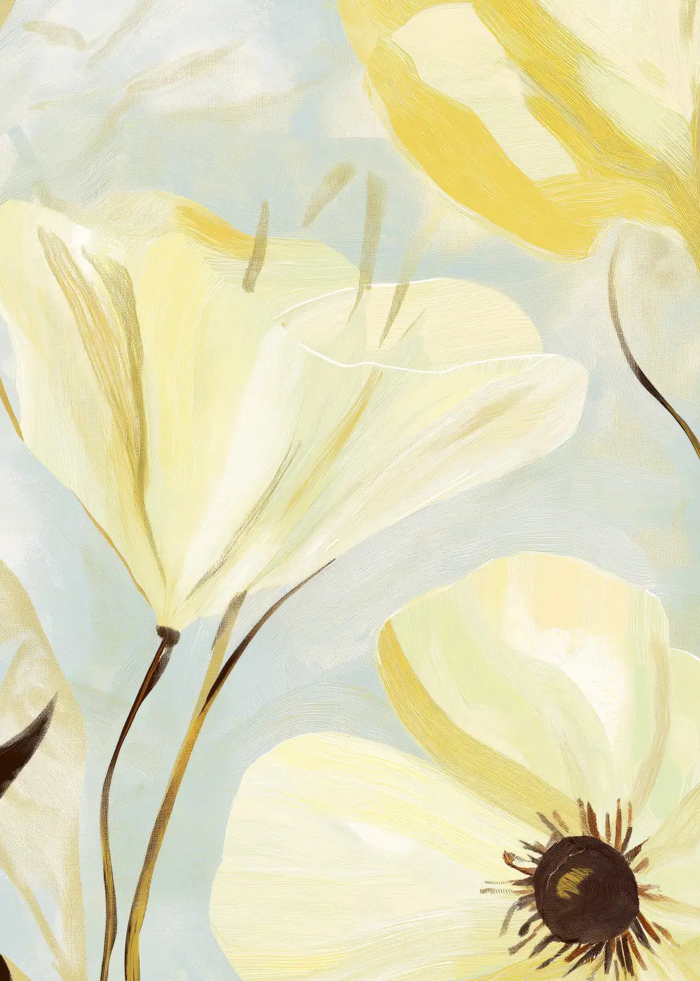 Ljuddämpande tavla - Yellow Floral Bloom