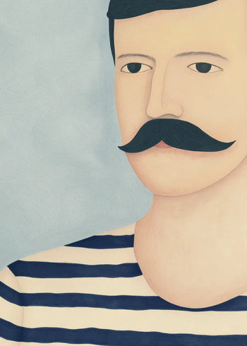 Ljuddämpande tavla - Striped Man Portrait