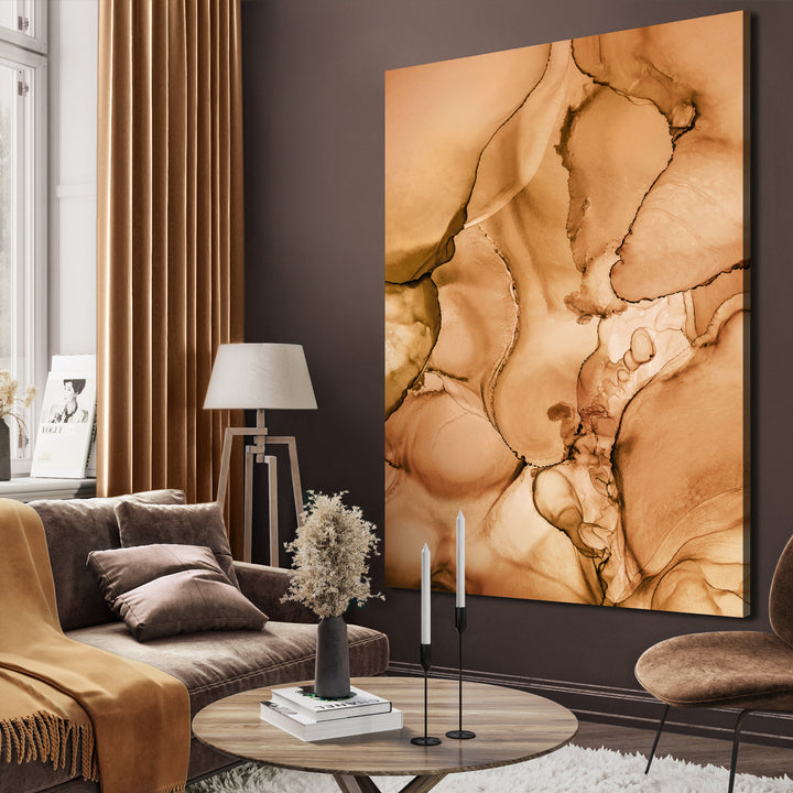 Canvastavla - Orange Marble