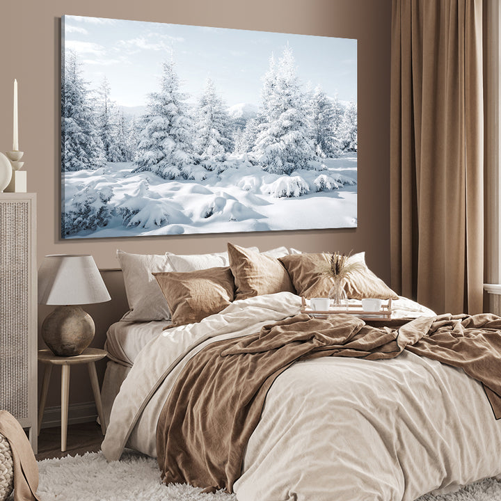 Canvastavla - Spruces in Winter