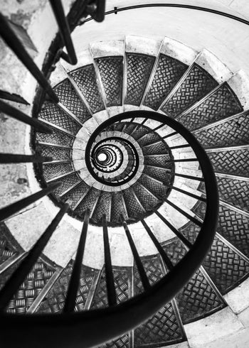 Canvastavla - Spiral Staircase Art