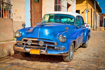 Canvastavla - Cuba cars