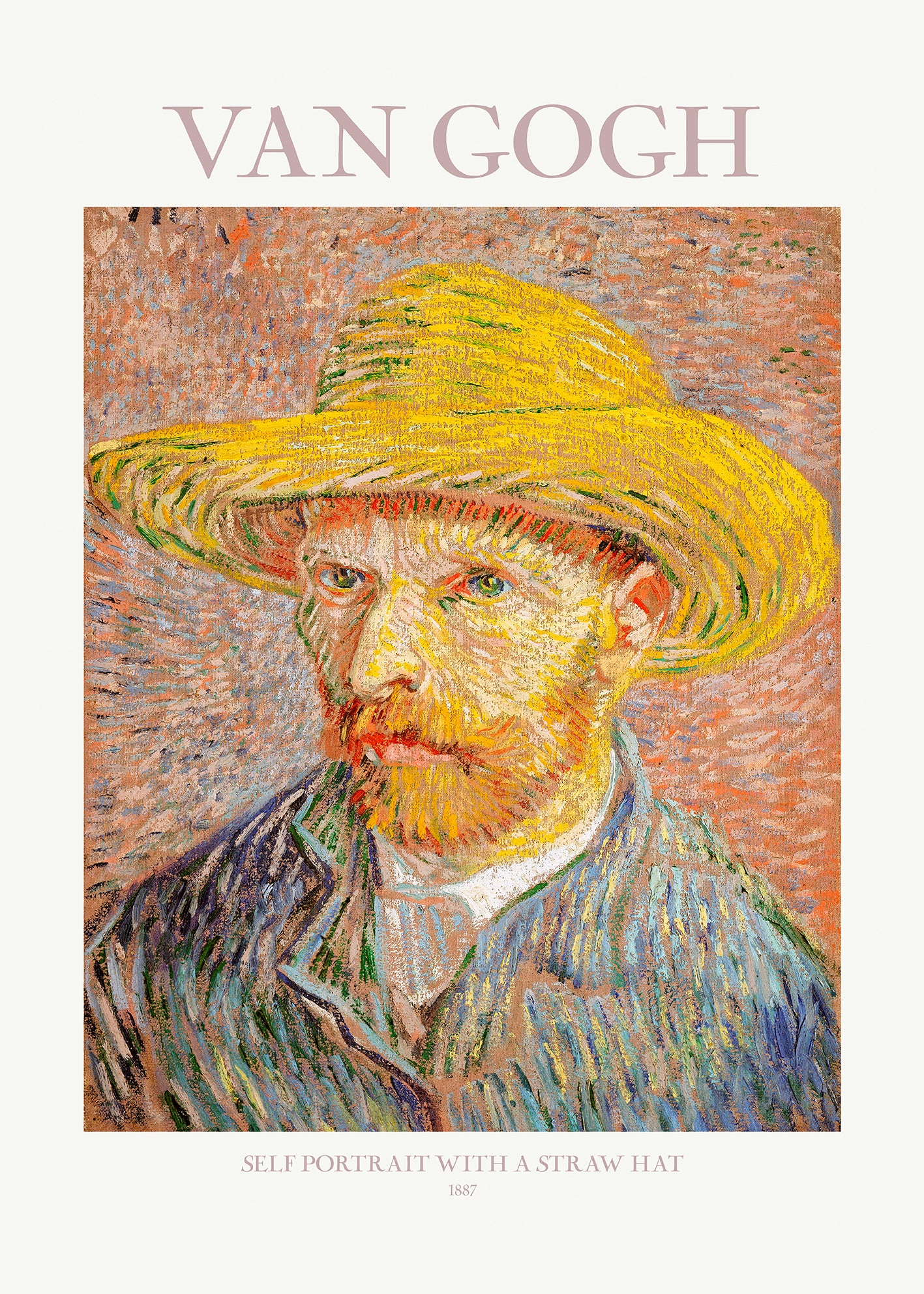 Canvastavla - Self-Portrait with a Straw Hat