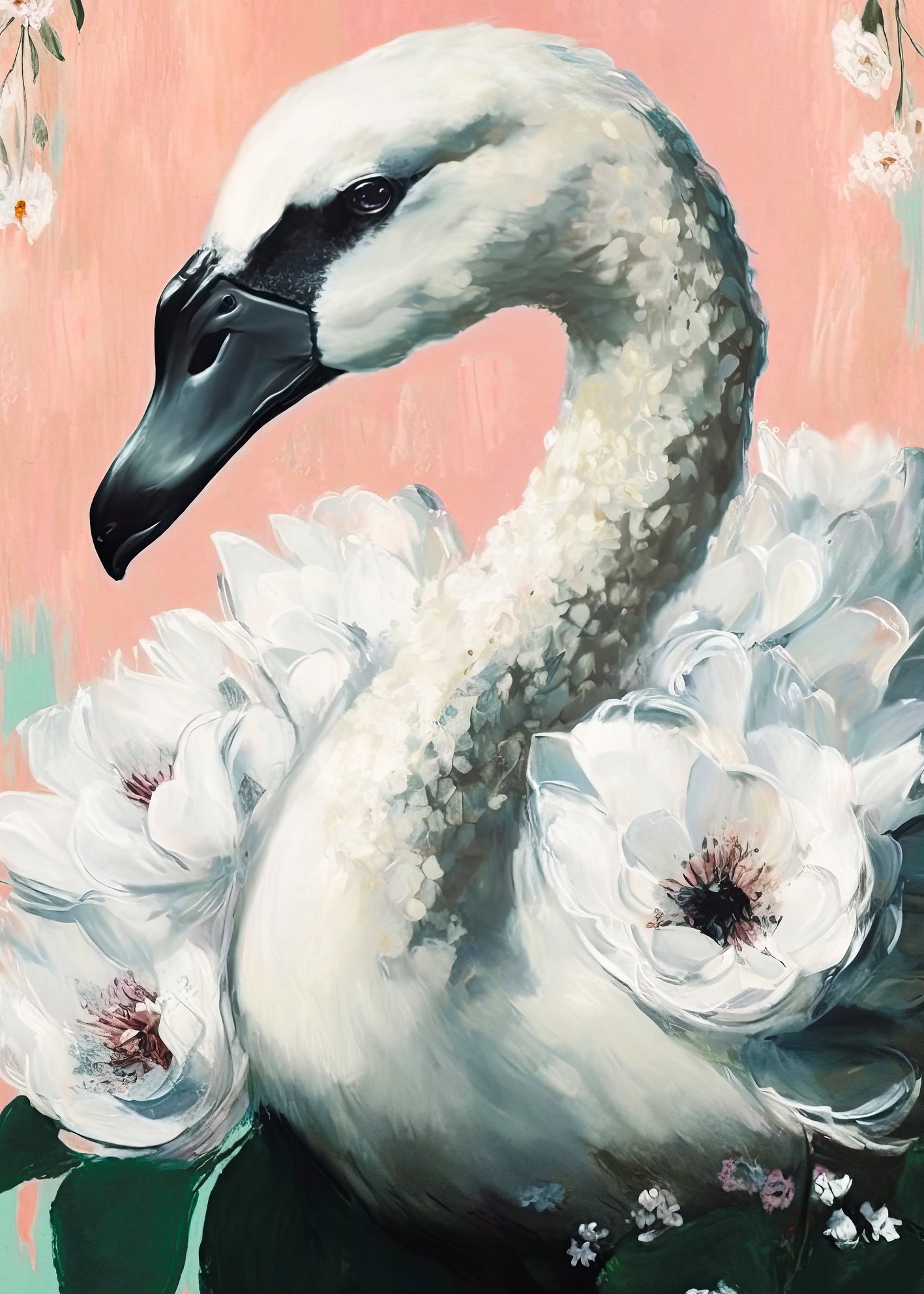 Canvastavla - Swan Elegance