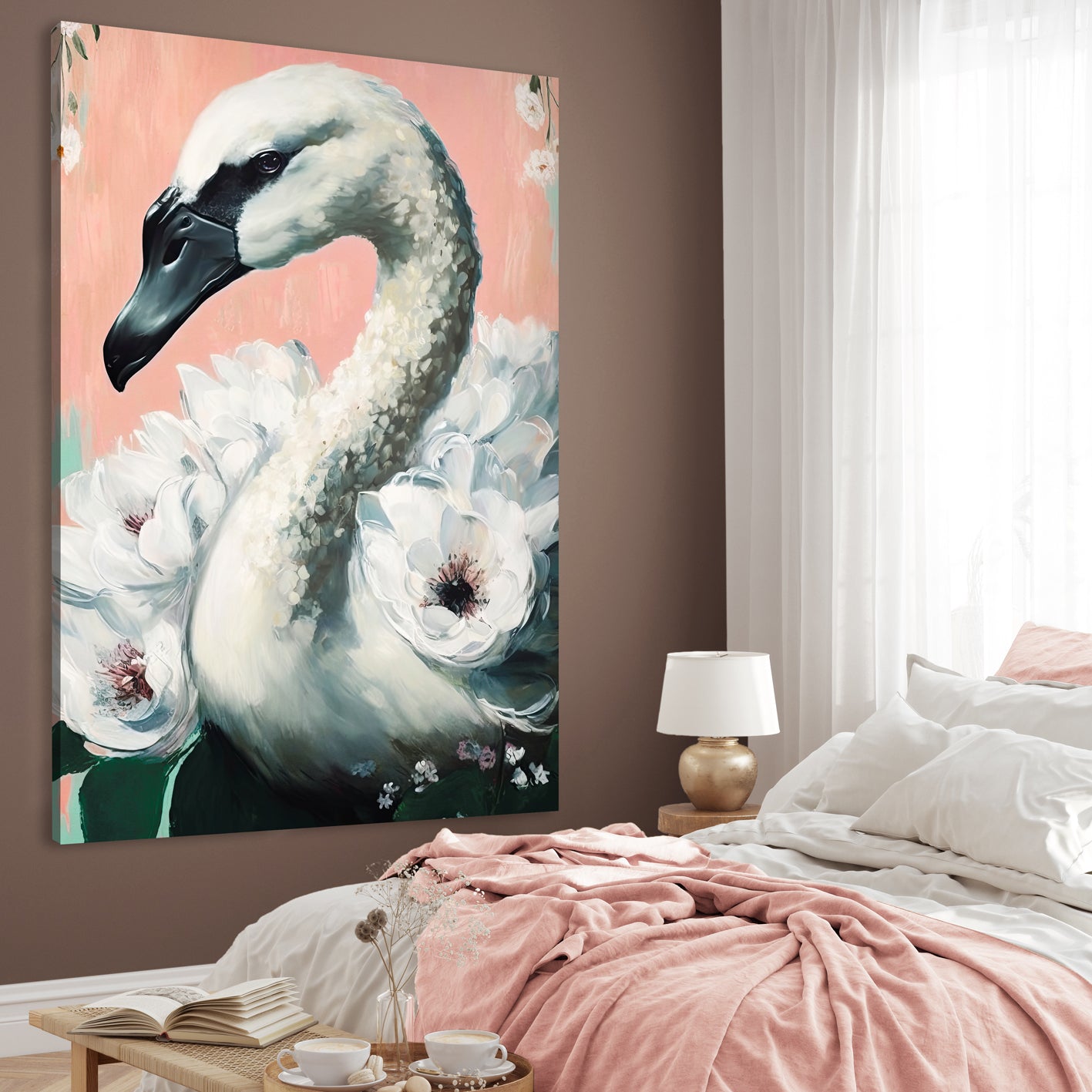 Canvastavla - Swan Elegance