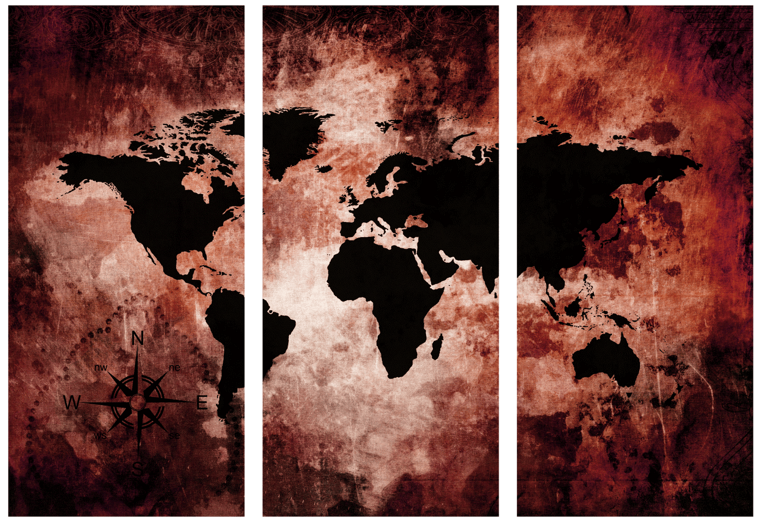 Canvastavla - The world map