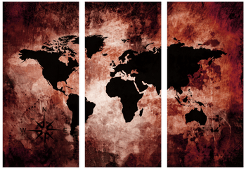 Canvastavla - The world map