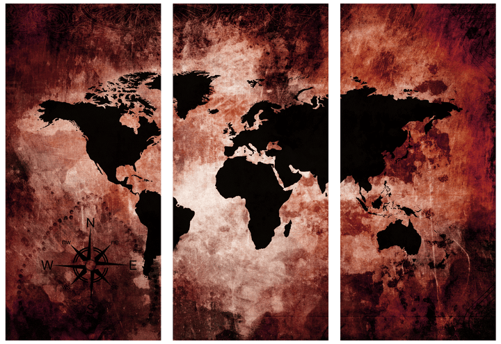Canvastavla - The world map