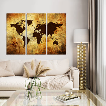 Canvastavla - The world map