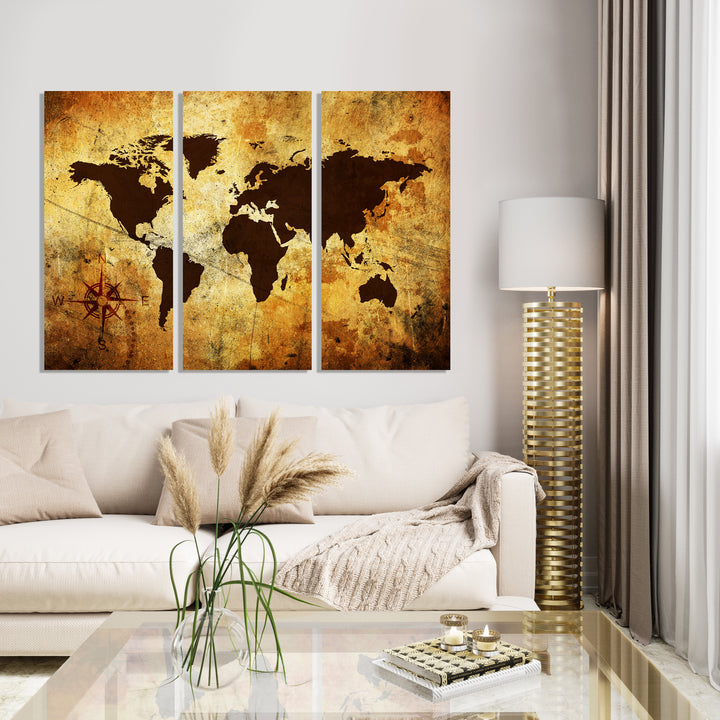 Canvastavla - The world map