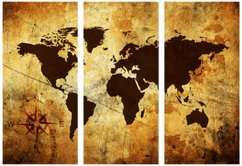 Canvastavla - The world map