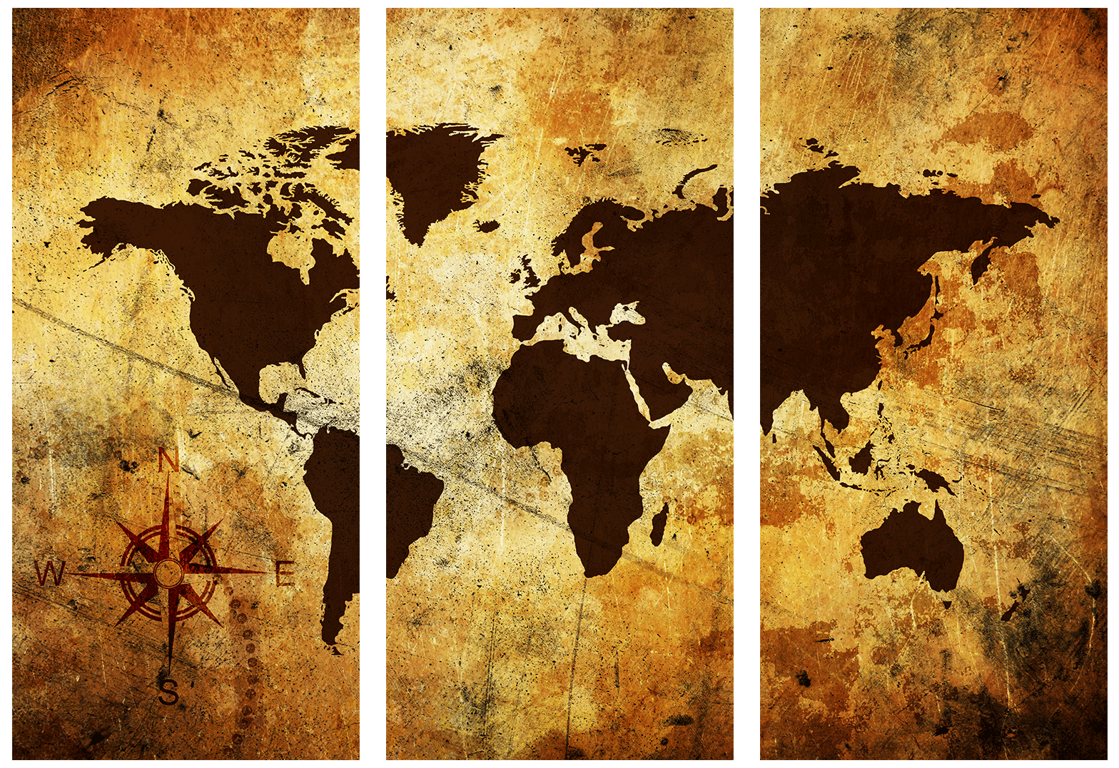 Canvastavla - The world map