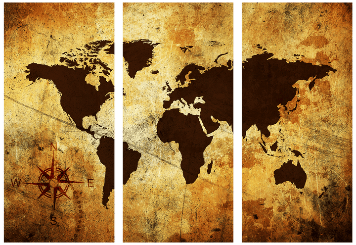Canvastavla - The world map