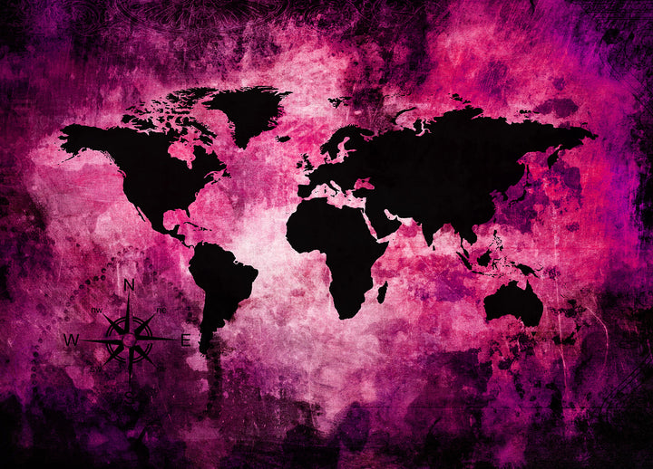 Canvastavla - The world map