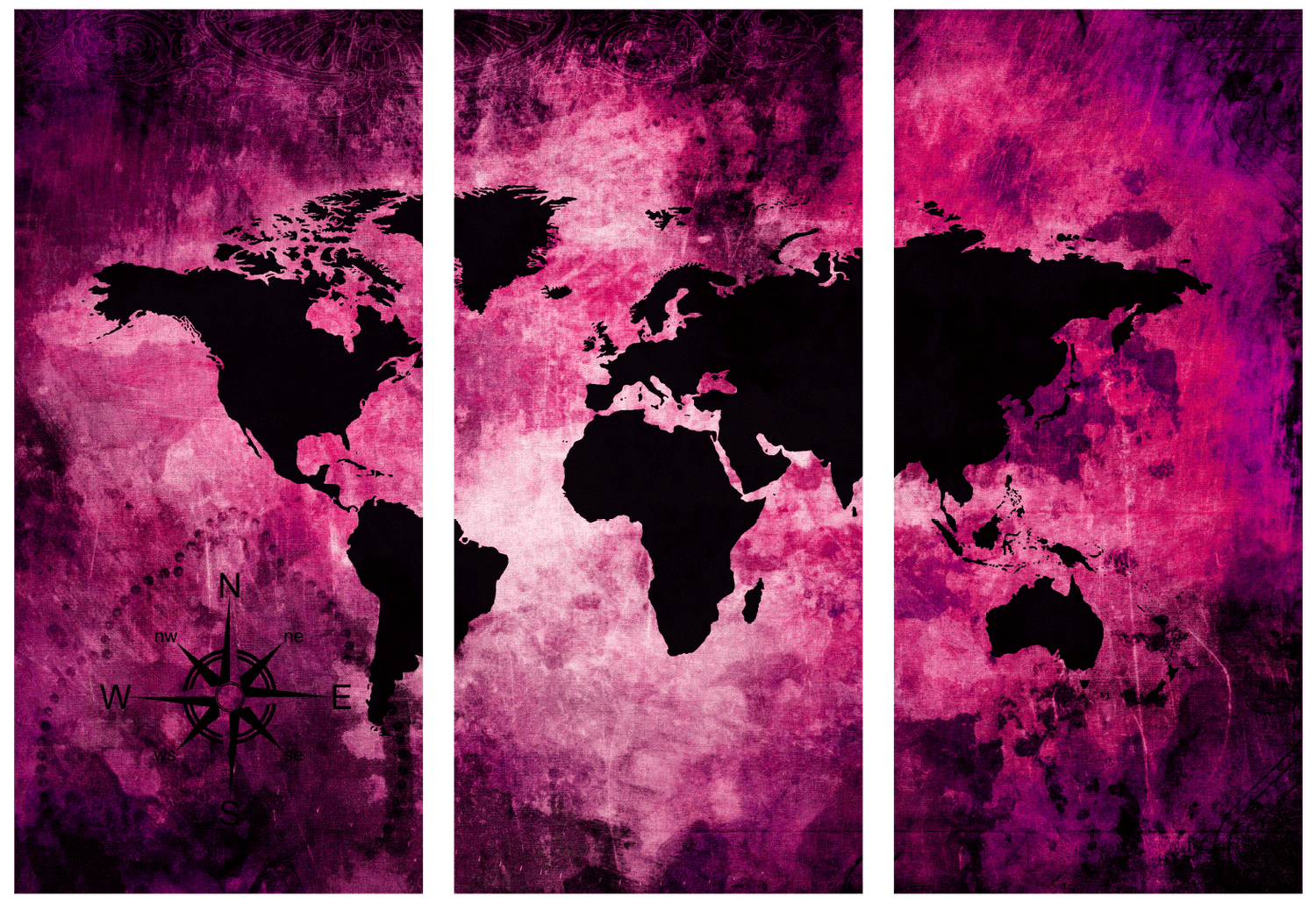 Canvastavla - The world map