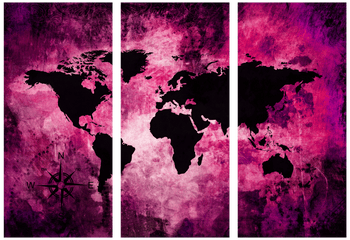 Canvastavla - The world map