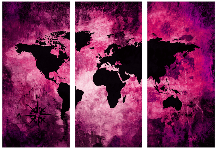Canvastavla - The world map