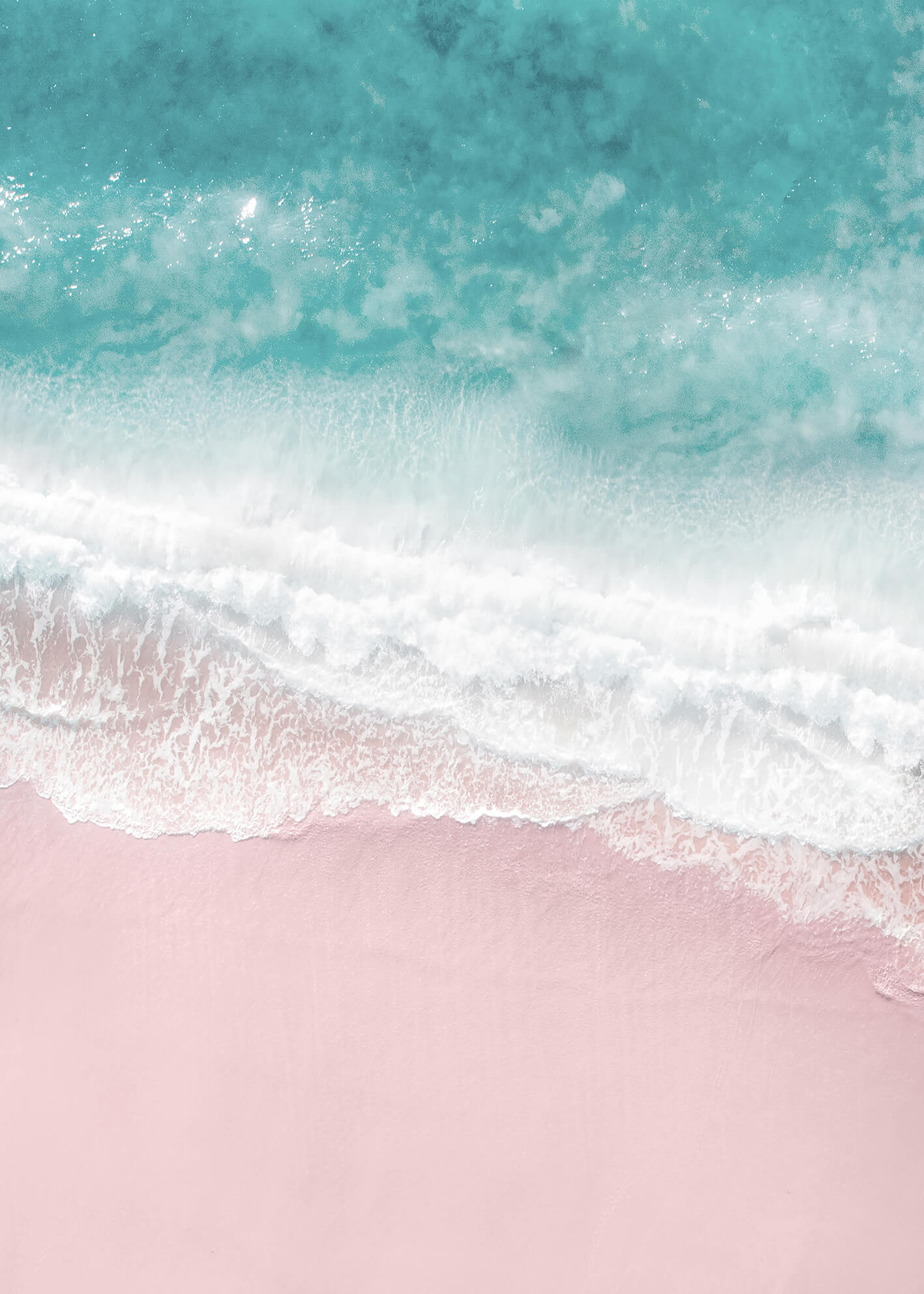 Canvastavla - Pink sand beach