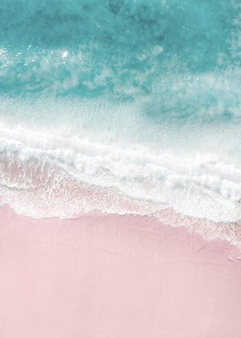 Canvastavla - Pink sand beach
