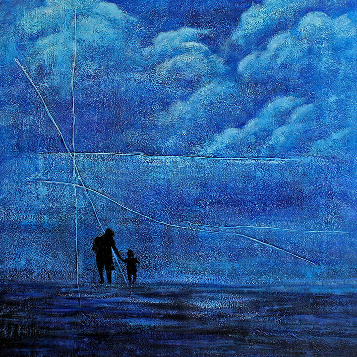 Abstrakt Oljemålning - Safe in the Storm