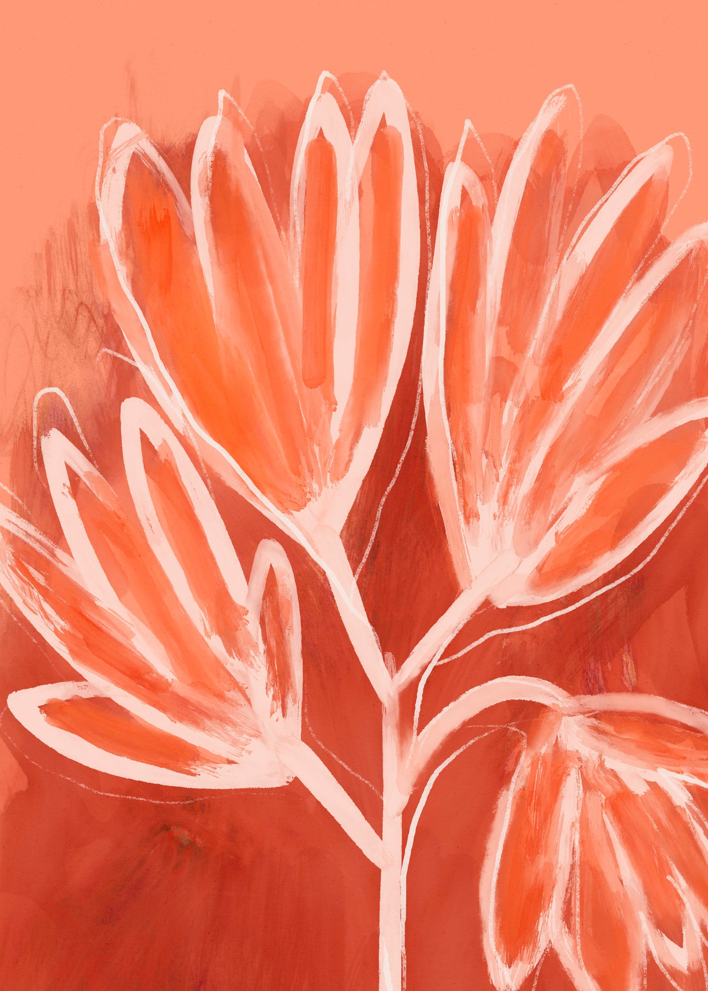 Canvastavla - Terracotta Bloom