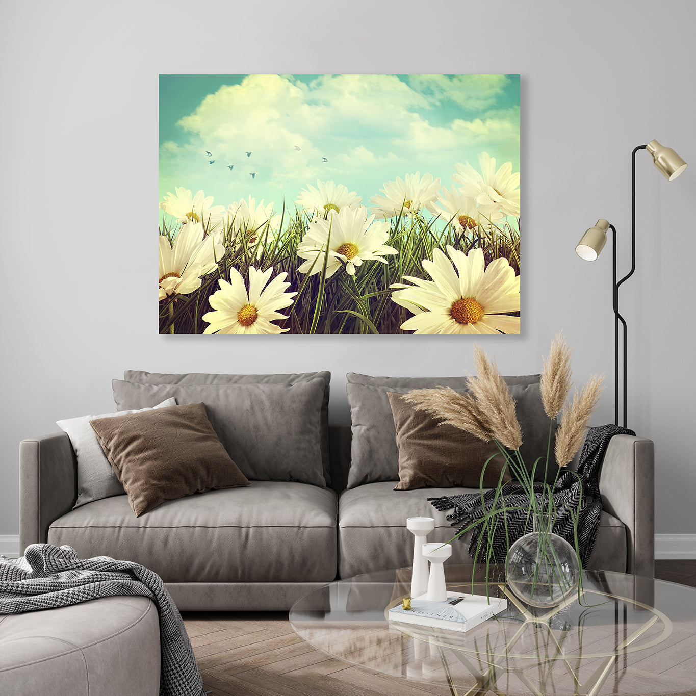 Canvastavla - Daisies