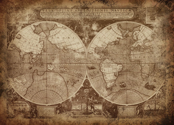 Canvastavla - The world map