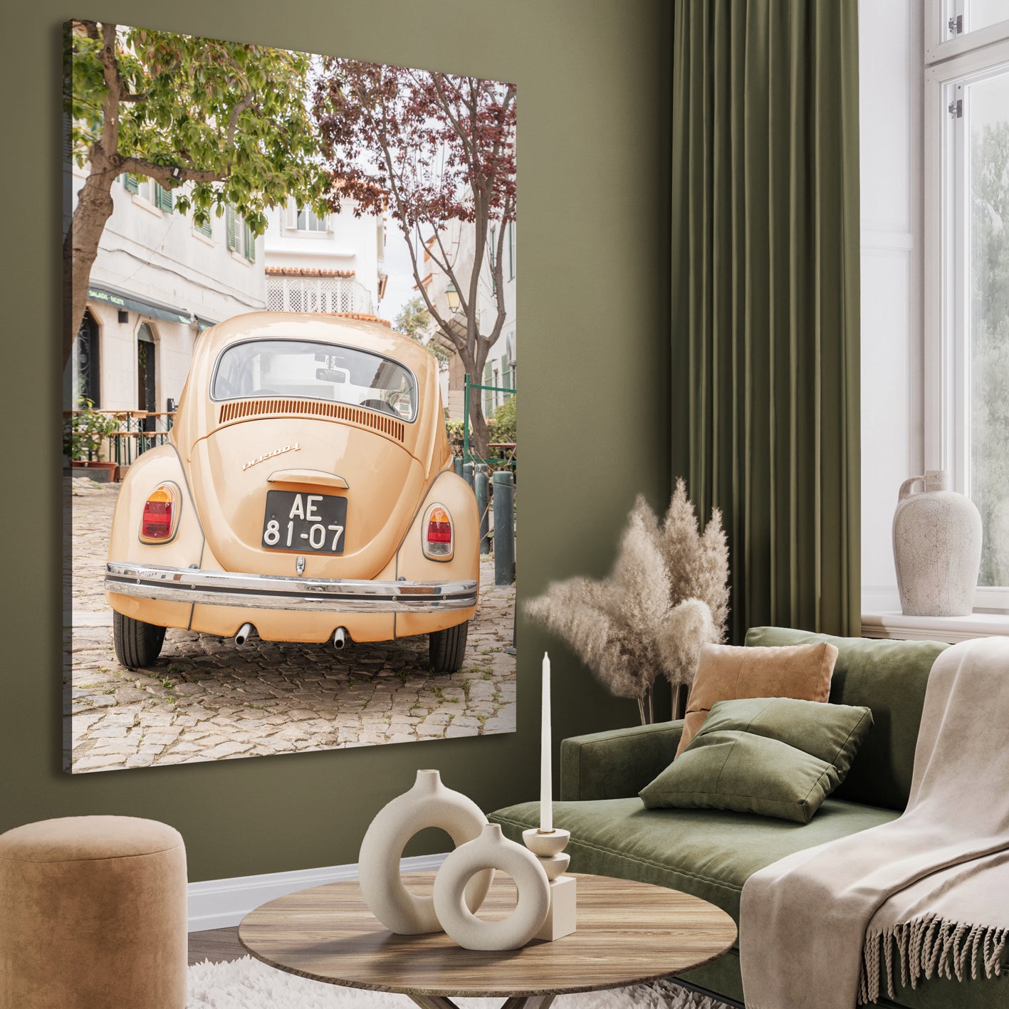 Canvastavla - Vintage Beetle