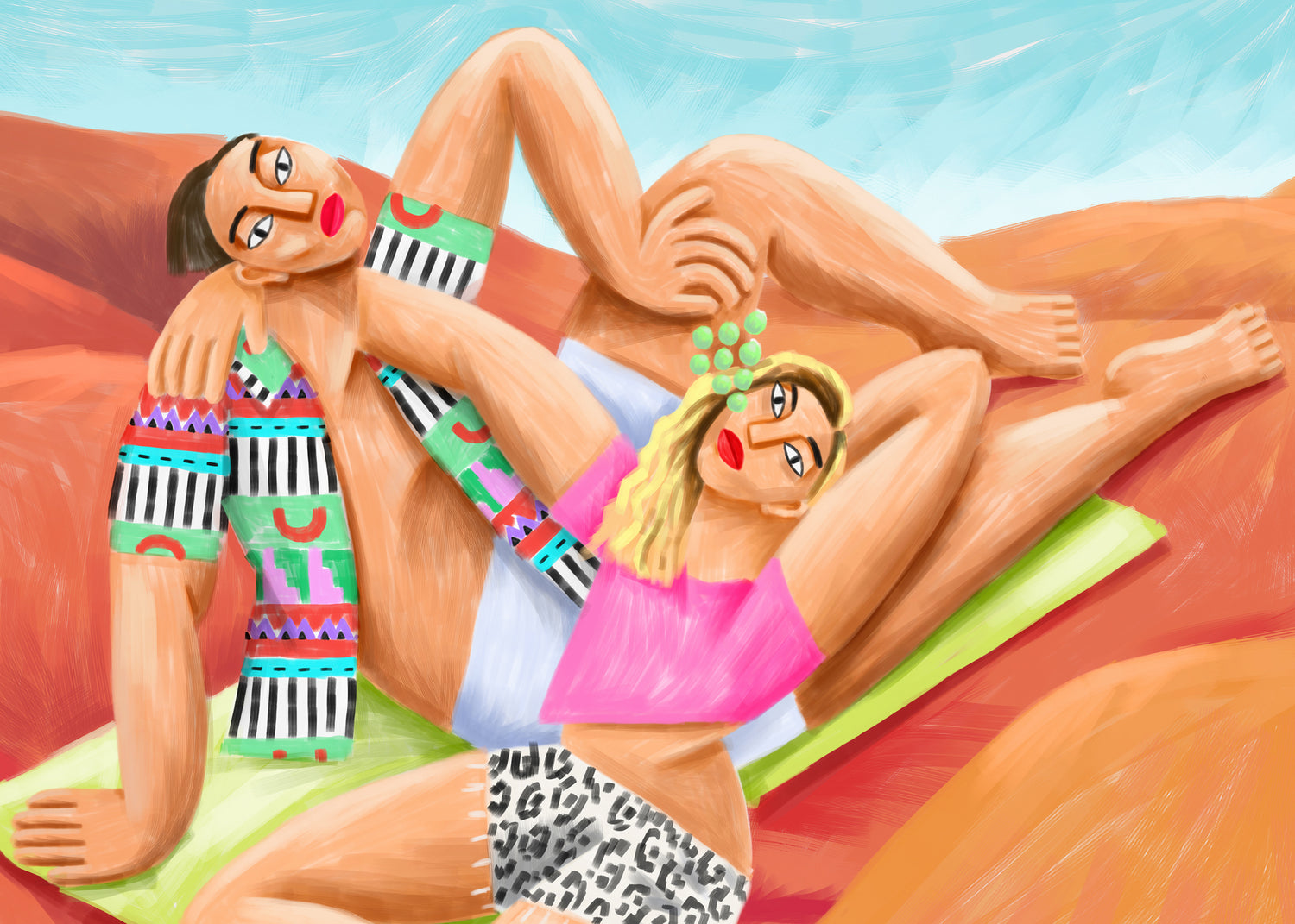 Canvastavla - Relaxed Couple