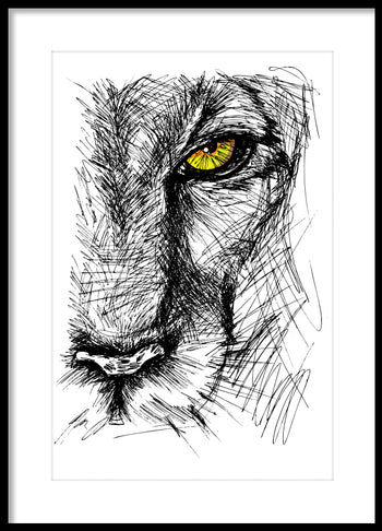 Poster - A lion's eye