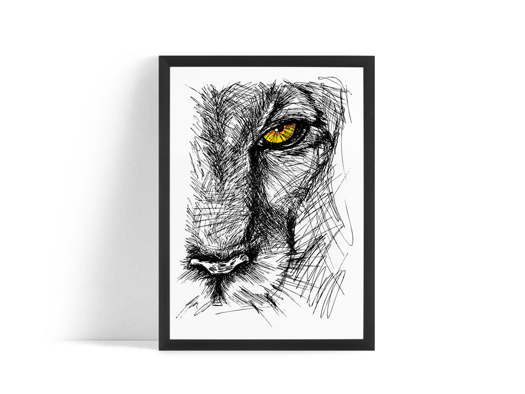 Poster - A lion's eye