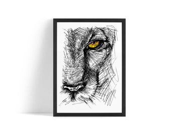 Poster - A lion's eye