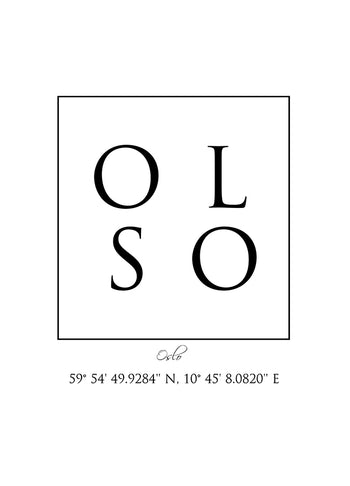 Poster - Oslo Coordinates