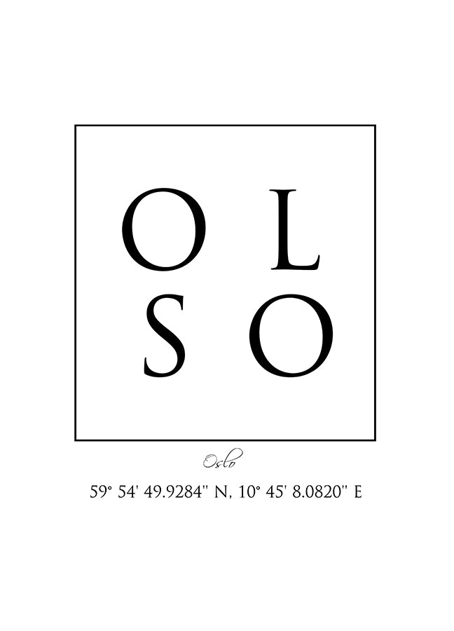 Poster - Oslo Coordinates