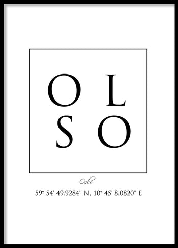 Poster - Oslo Coordinates
