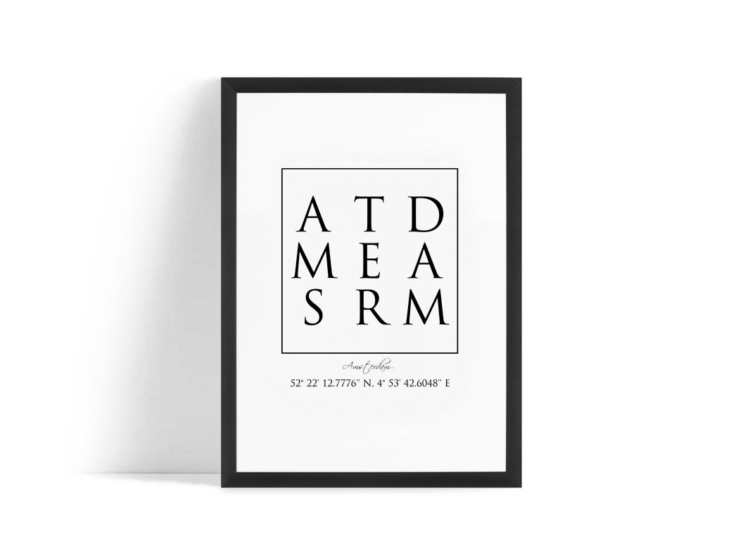 Poster - Amsterdam Coordinates