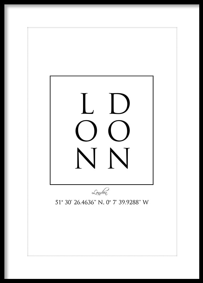 Poster - London Coordinates