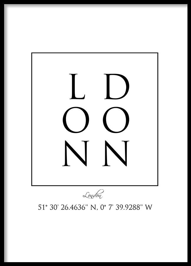 Poster - London Coordinates