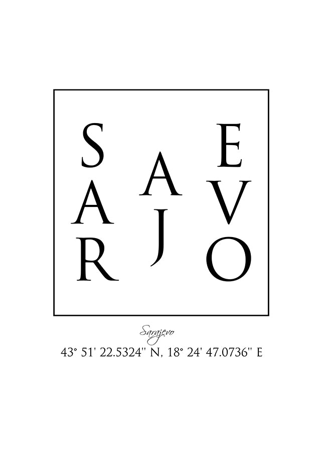 Poster - Sarajevo Coordinates