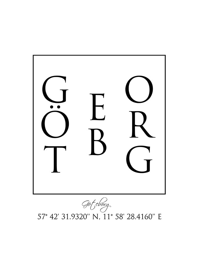 Poster - Göteborg Coordinates