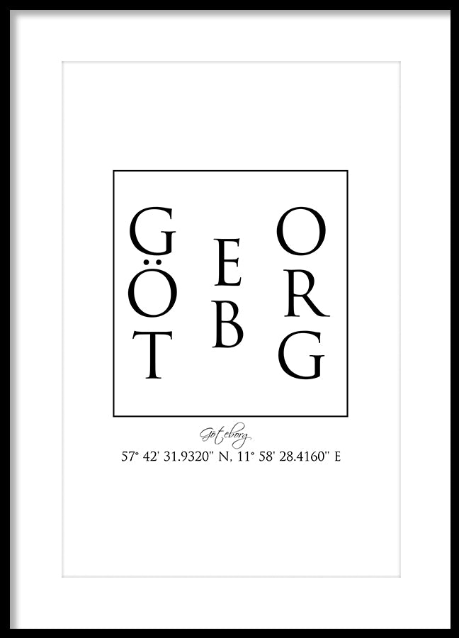 Poster - Göteborg Coordinates