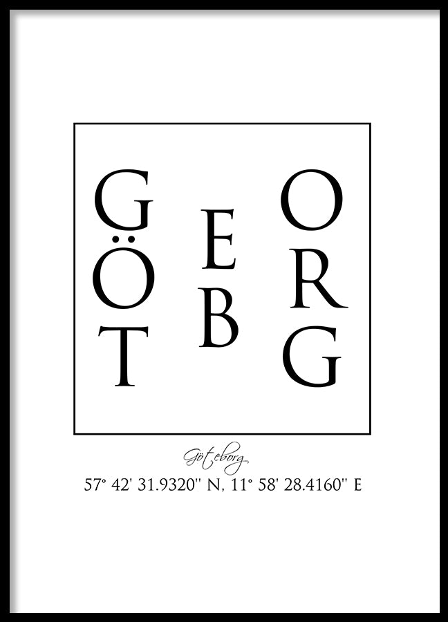 Poster - Göteborg Coordinates